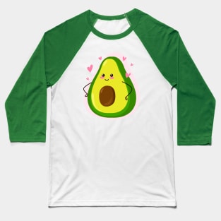 Cute Avocado Cartoon Drawing Baseball T-Shirt